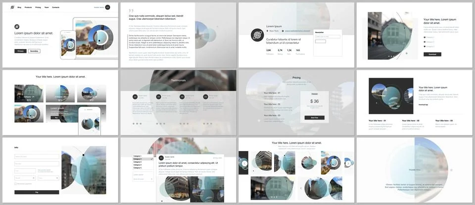Presentation design vector templates, multipurpose template for presentation Stock-Illustration
