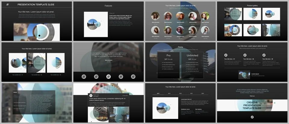 Presentation design vector templates, multipurpose template for presentation Stock Illustration