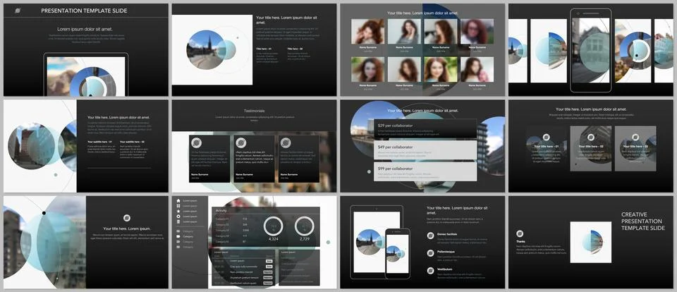 Presentation design vector templates, multipurpose template for presentation Stock Illustration