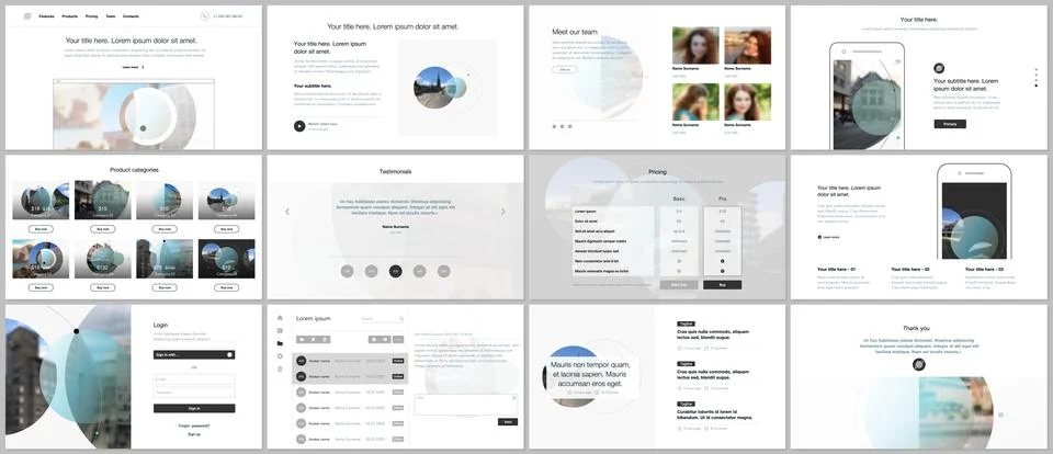 Presentation design vector templates, multipurpose template for presentation Stock Illustration