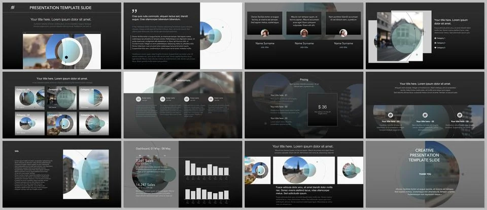 Presentation design vector templates, multipurpose template for presentation Stock Illustration