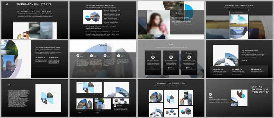 Presentation design vector templates, multipurpose template for presentation Illustrazione stock