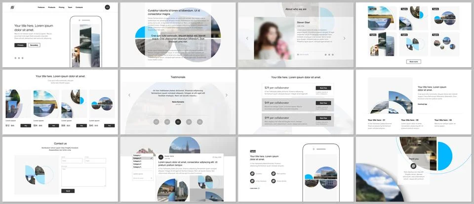 Presentation design vector templates, multipurpose template for presentation Illustrazione stock