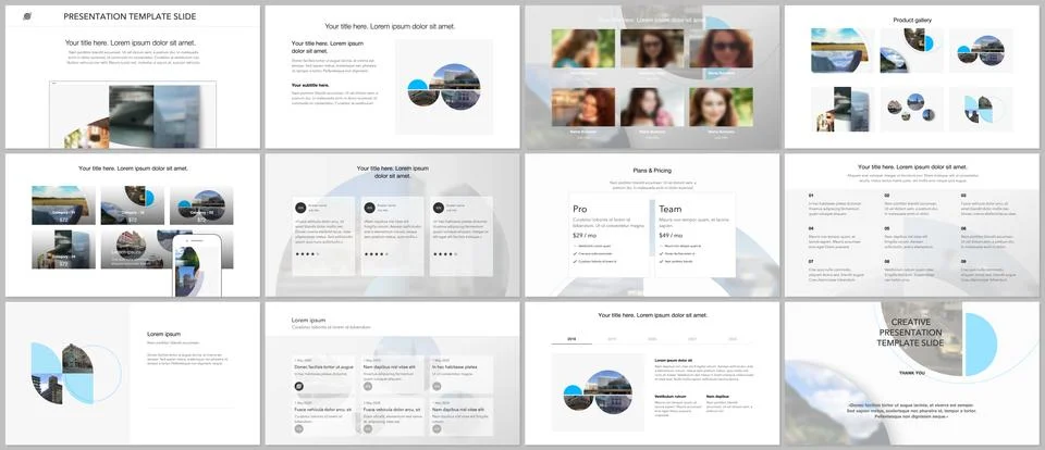 Presentation design vector templates, multipurpose template for presentation Stock Illustration