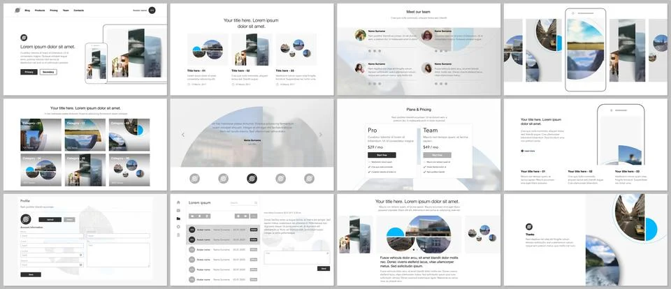 Presentation design vector templates, multipurpose template for presentation Stock Illustration