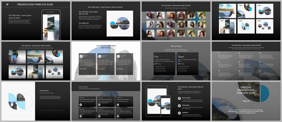 Presentation design vector templates, multipurpose template for presentation Stock Illustration
