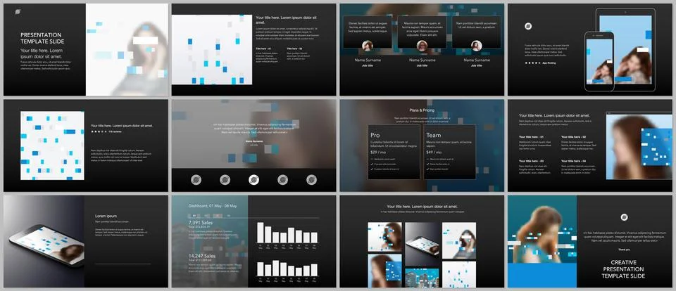 Presentation design vector templates, multipurpose template for presentation Illustrazione stock