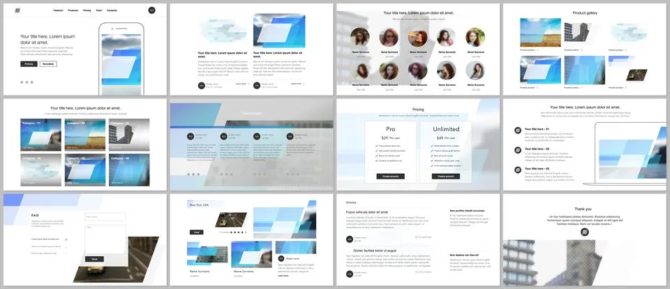 Presentation design vector templates, multipurpose template for presentation Stock Illustration