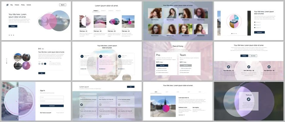 Presentation design vector templates, multipurpose template for presentation Stock Illustration