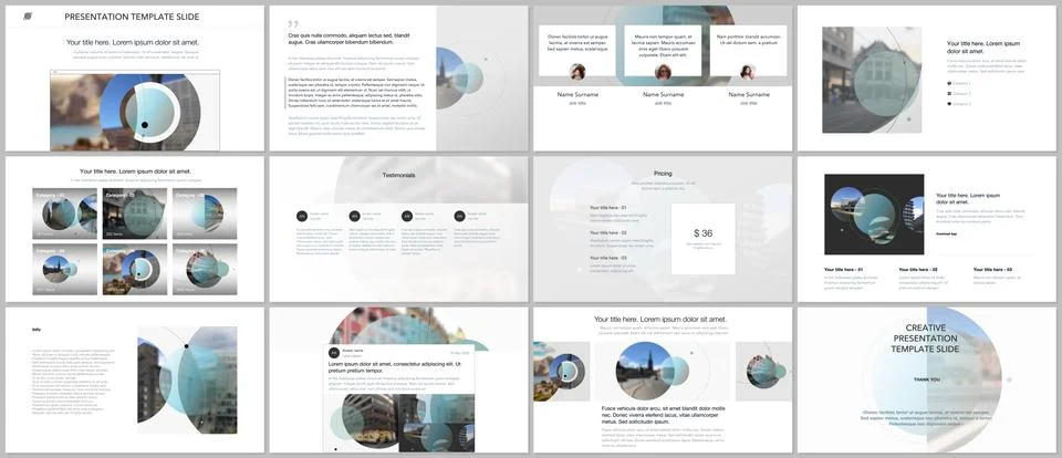 Presentation design vector templates, multipurpose template for presentation Stock Illustration