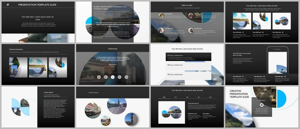 Presentation design vector templates, multipurpose template for presentation Stock Illustration