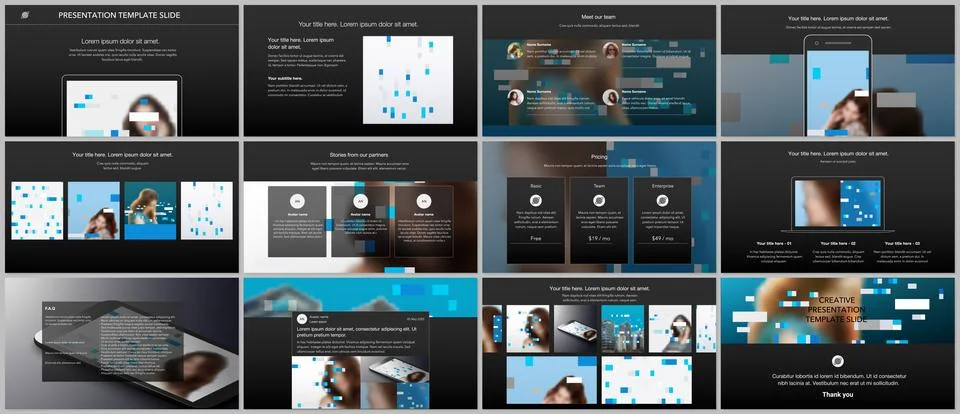 Presentation design vector templates, multipurpose template for presentation Stock Illustration