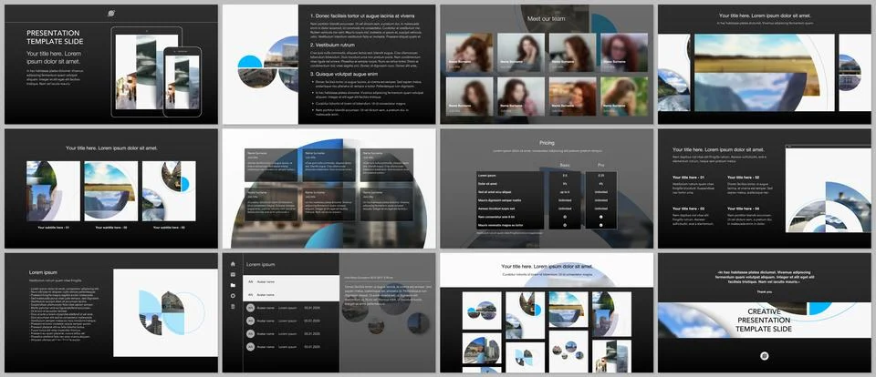 Presentation design vector templates, multipurpose template for presentation Stock Illustration