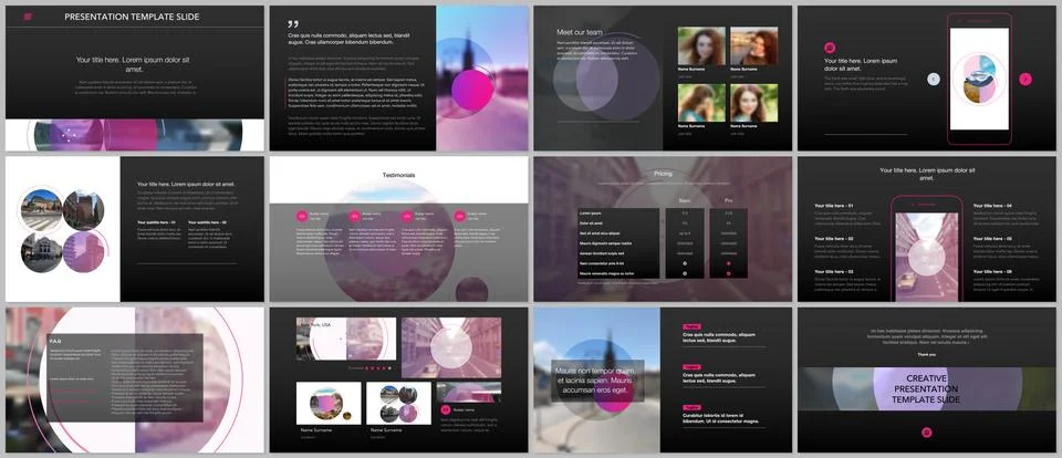 Presentation design vector templates, multipurpose template for presentation Stock Illustration