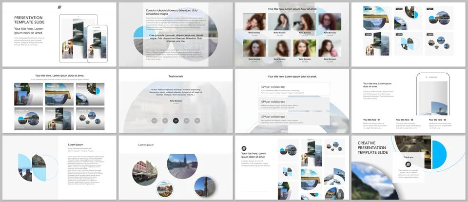 Presentation design vector templates, multipurpose template for presentation Stock Illustration
