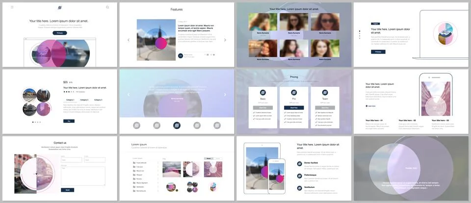 Presentation design vector templates, multipurpose template for presentation Stock Illustration
