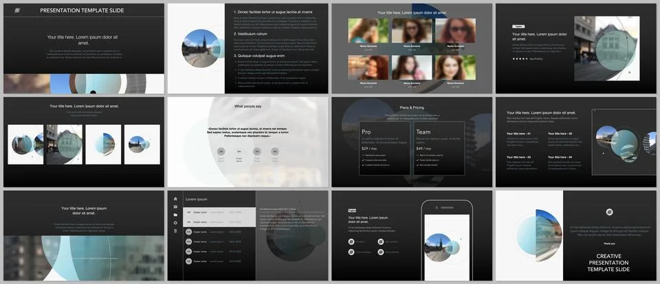Presentation design vector templates, multipurpose template for presentation Illustrazione stock