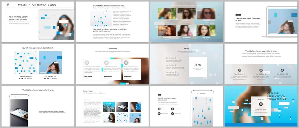Presentation design vector templates, multipurpose template for presentation Stock Illustration