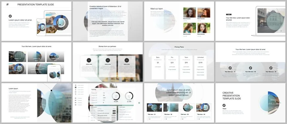 Presentation design vector templates, multipurpose template for presentation Illustrazione stock