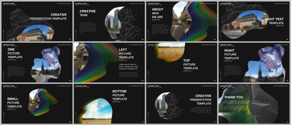 Presentation design vector templates, multipurpose template for presentation Illustrazione stock