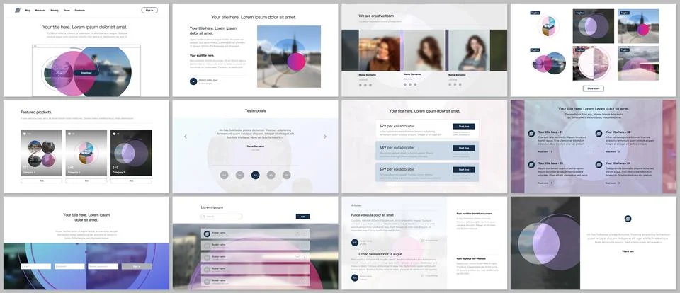 Presentation design vector templates, multipurpose template for presentation Stock Illustration