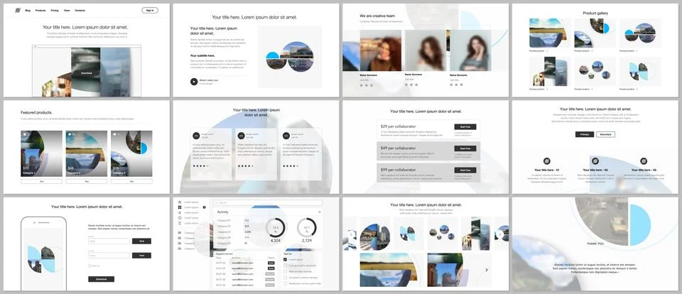 Presentation design vector templates, multipurpose template for presentation Stock Illustration