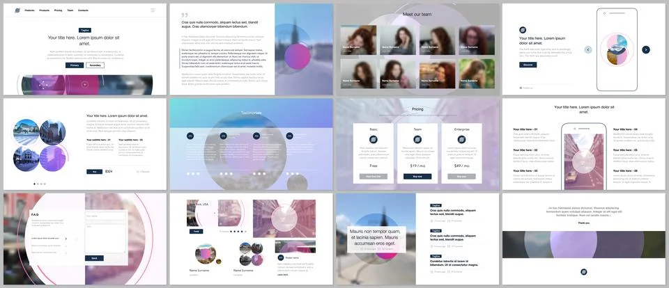 Presentation design vector templates, multipurpose template for presentation Stock Illustration