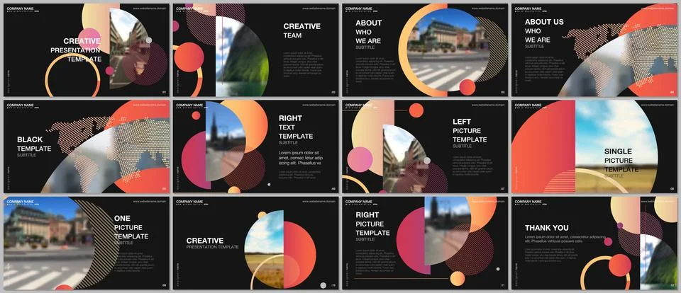Presentation design vector templates, multipurpose template for presentation Stock Illustration