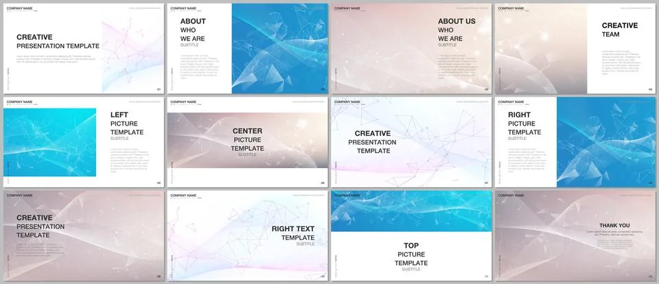 Presentation design vector templates, multipurpose template for presentation Stock Illustration