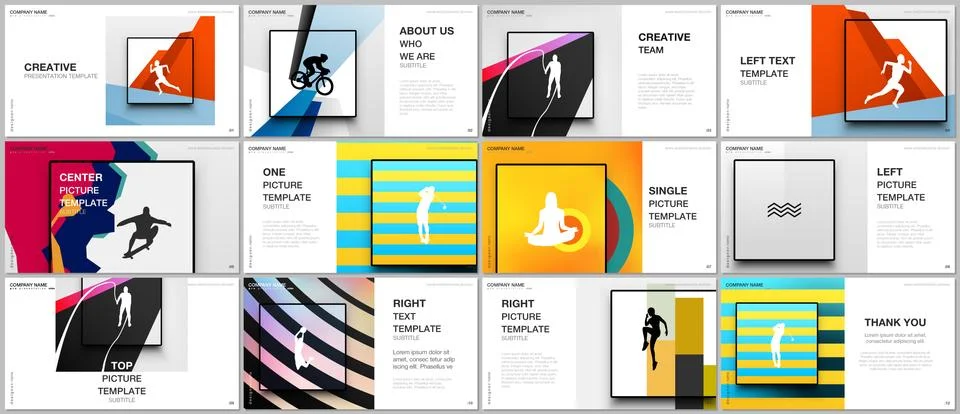 Presentation design vector templates, multipurpose template for presentation Stock Illustration
