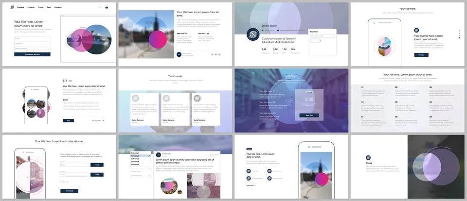 Presentation design vector templates, multipurpose template for presentation Stock Illustration