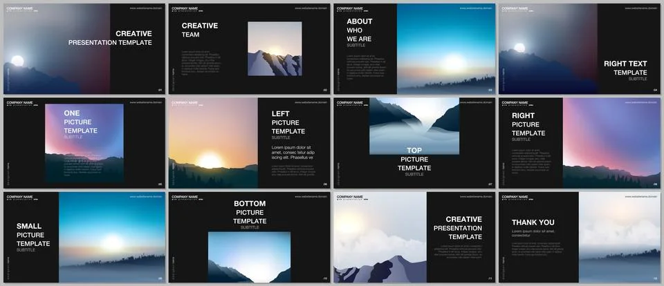 Presentation design vector templates, multipurpose template for presentation Illustrazione stock