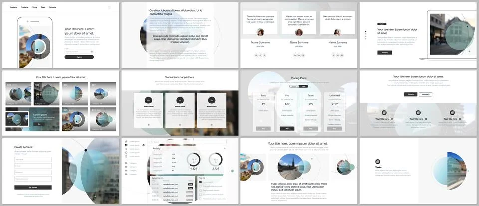 Presentation design vector templates, multipurpose template for presentation Stock-Illustration