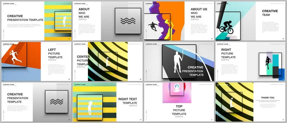 Presentation design vector templates, multipurpose template for presentation Stock Illustration