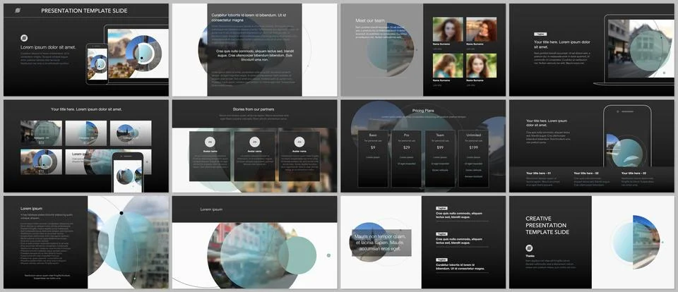 Presentation design vector templates, multipurpose template for presentation Stock Illustration