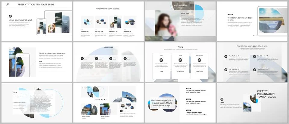 Presentation design vector templates, multipurpose template for presentation Stock Illustration