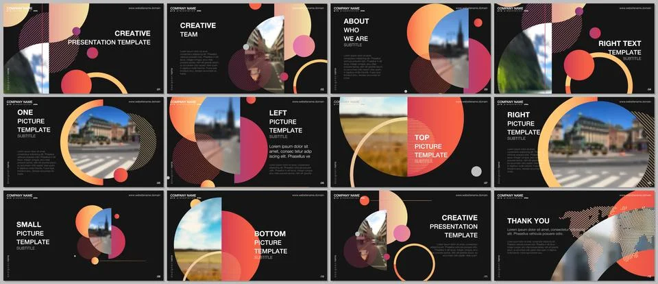 Presentation design vector templates, multipurpose template for presentation Stock Illustration