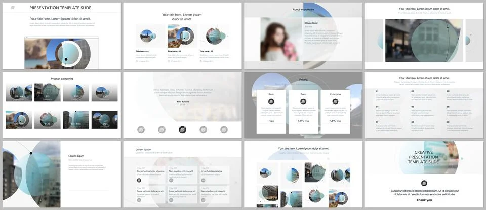 Presentation design vector templates, multipurpose template for presentation Stock Illustration