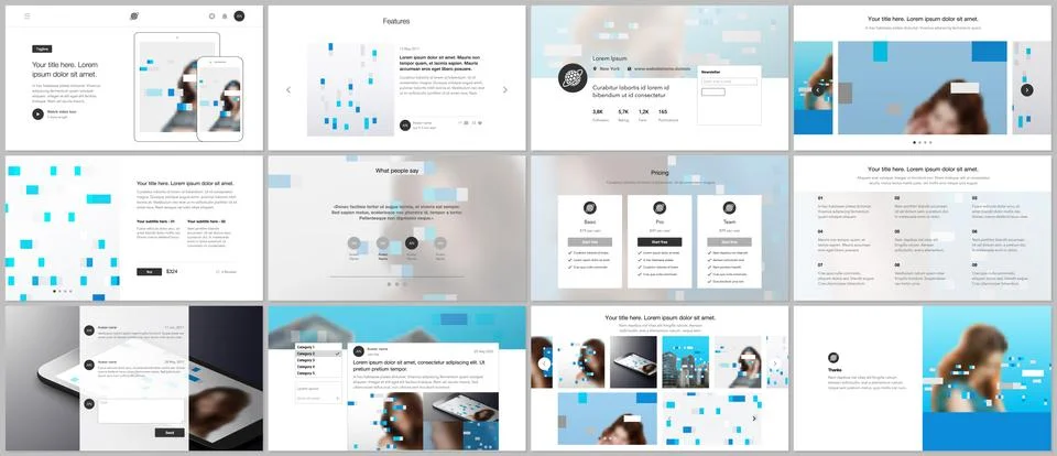 Presentation design vector templates, multipurpose template for presentation Stock Illustration