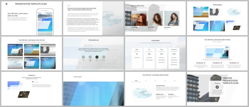 Presentation design vector templates, multipurpose template for presentation Stock Illustration