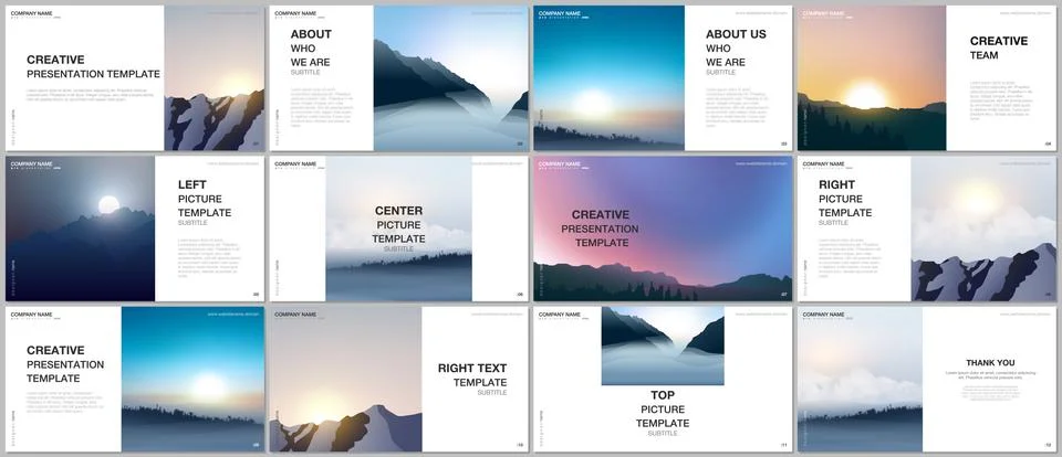 Presentation design vector templates, multipurpose template for presentation Stock Illustration