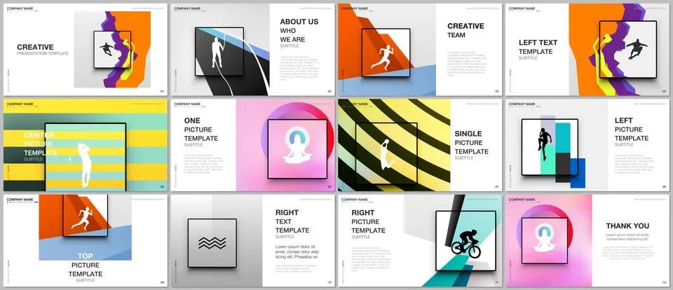 Presentation design vector templates, multipurpose template for presentation Stock Illustration