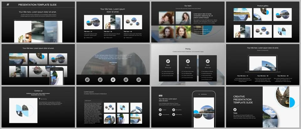 Presentation design vector templates, multipurpose template for presentation Stock Illustration