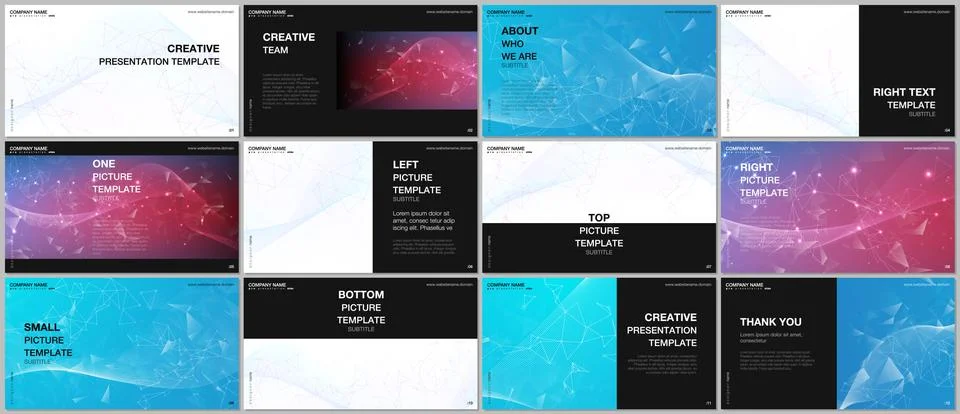 Presentation design vector templates, multipurpose template for presentation Stock Illustration