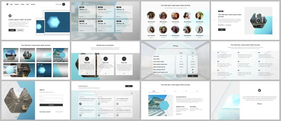 Presentation design vector templates, multipurpose template for presentation Stock Illustration