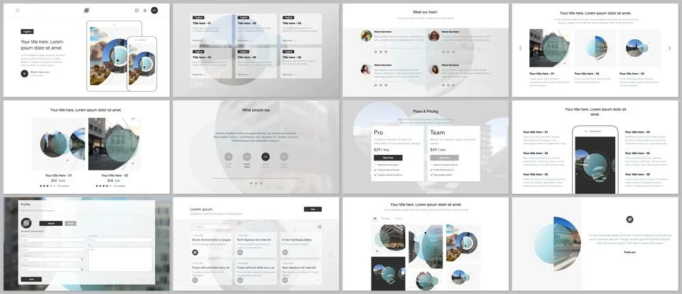 Presentation design vector templates, multipurpose template for presentation Stock Illustration