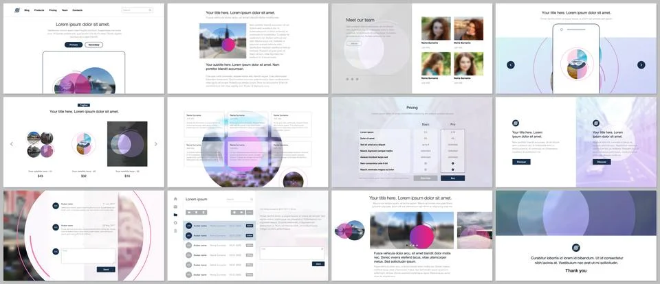 Presentation design vector templates, multipurpose template for presentation Stock Illustration