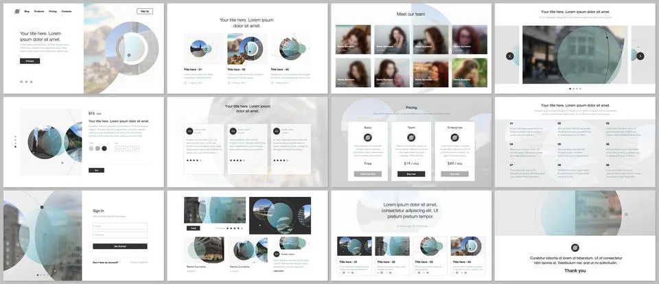 Presentation design vector templates, multipurpose template for presentation Stock Illustration
