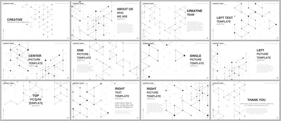 Presentation design vector templates, multipurpose template for presentation Stock Illustration