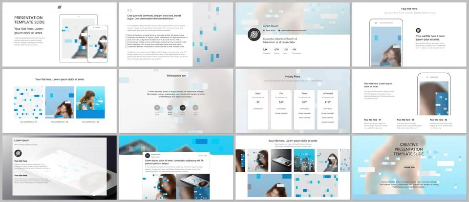 Presentation design vector templates, multipurpose template for presentation Stock Illustration